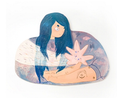 Law of Attraction - 2021 - Mixed Media on Wood Panel - 30h x 40w