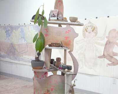 Nahual Alter Tower - 2021 - Installation in Studio - Dimensions Vary