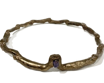 Sapphire Altar Ring - 2019 - Bronze with Sapphire Stone - 1h x 8w x 9d